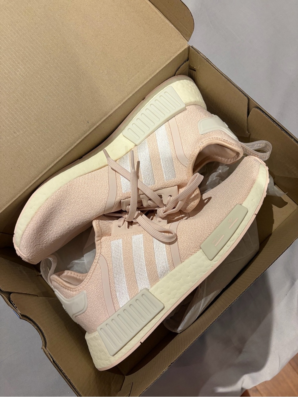 adidas Women’s Pale Pink NMD R1 Sneakers